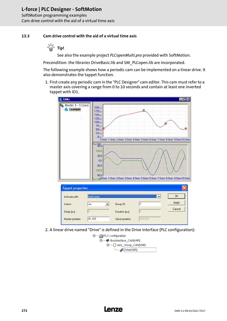 Lenze PLC Designer PLC-Designer (R2-x) SoftMotion User Manual | Page 272 / 290