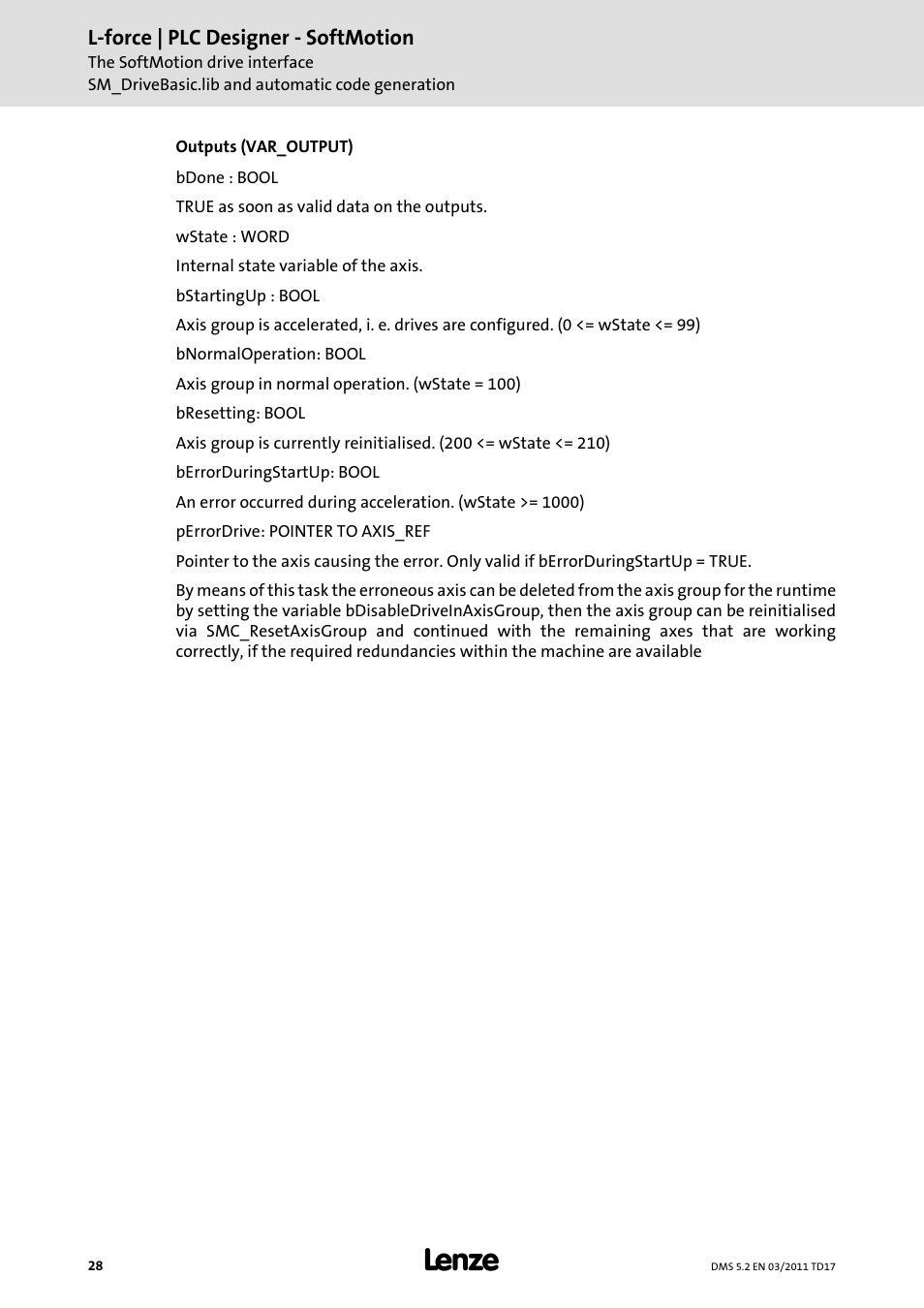 Lenze PLC Designer PLC-Designer (R2-x) SoftMotion User Manual | Page 28 / 290
