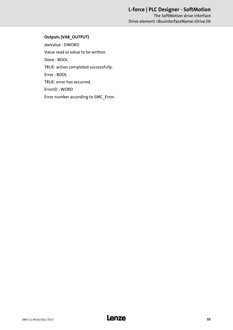 Lenze PLC Designer PLC-Designer (R2-x) SoftMotion User Manual | Page 55 / 290
