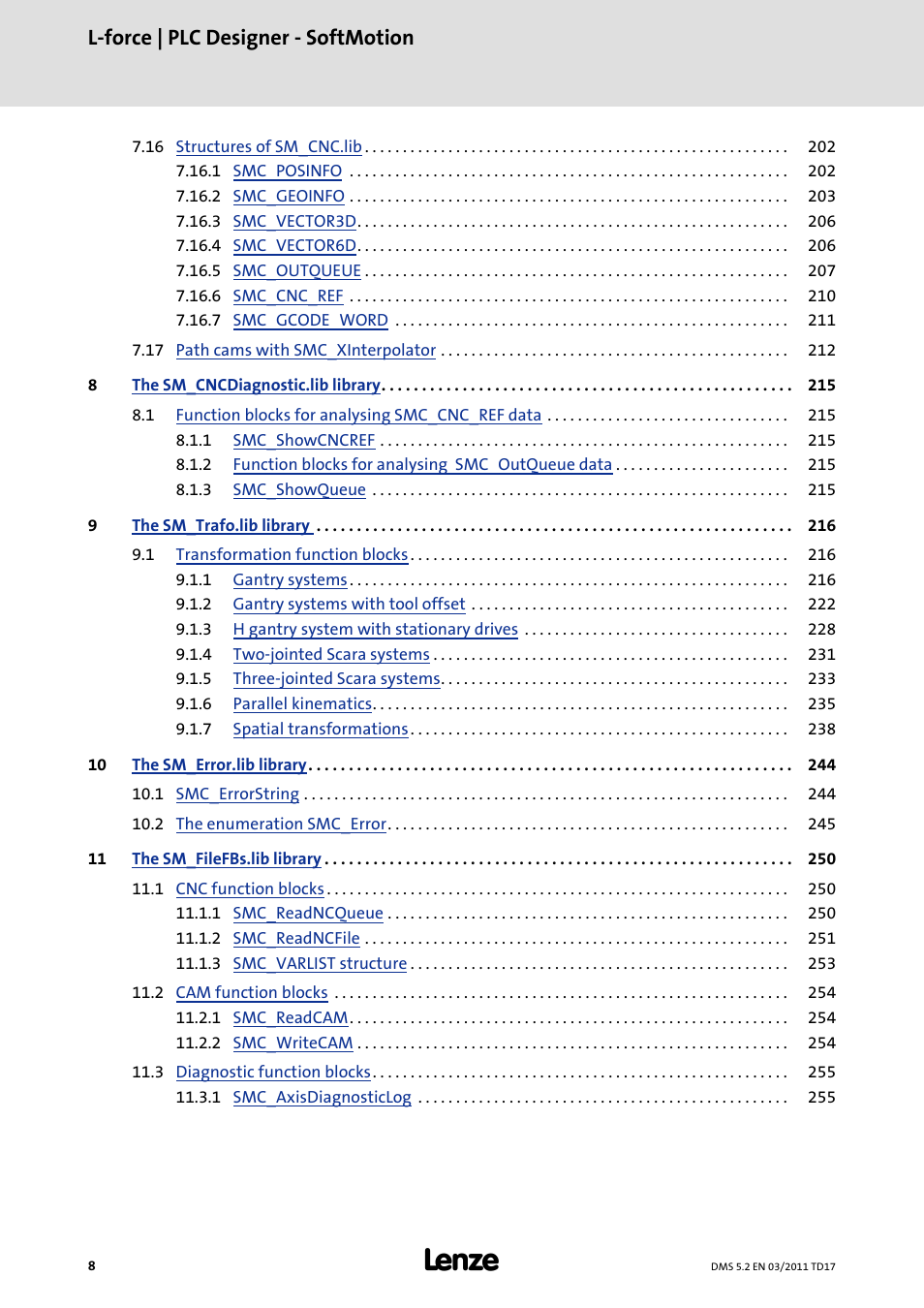 L-force | plc designer - softmotion | Lenze PLC Designer PLC-Designer (R2-x) SoftMotion User Manual | Page 8 / 290