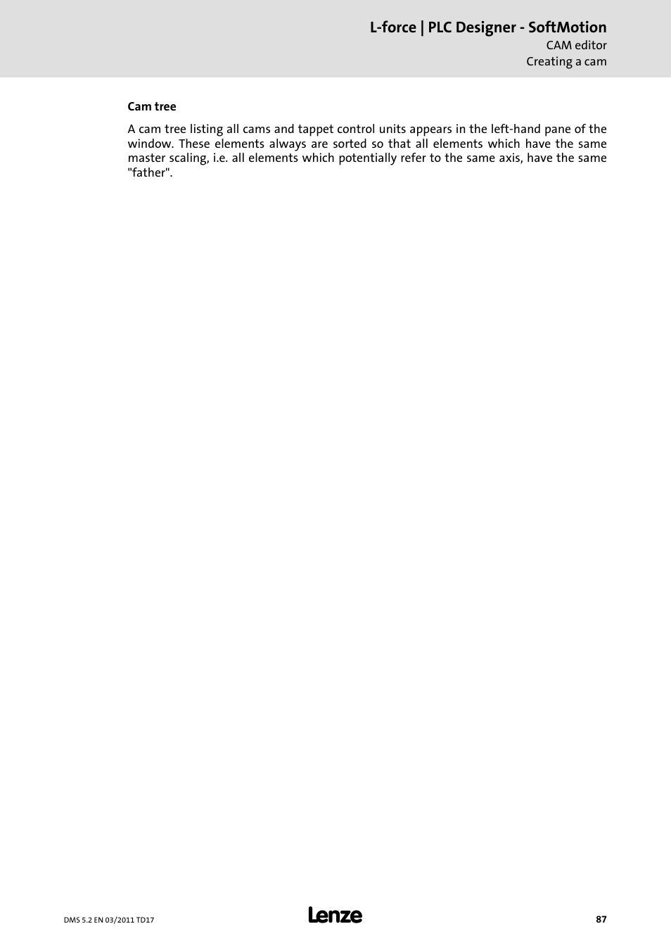 Lenze PLC Designer PLC-Designer (R2-x) SoftMotion User Manual | Page 87 / 290