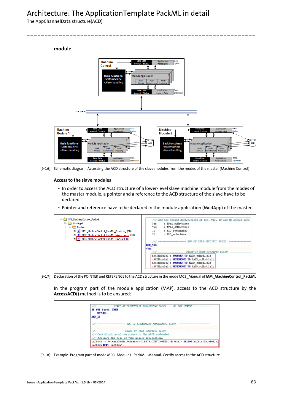 Lenze ApplicationTemplate PackML (PLC Designer R3-x) User Manual | Page 63 / 99