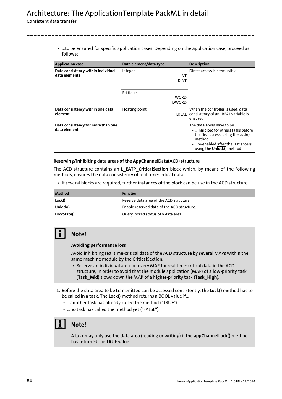 Lenze ApplicationTemplate PackML (PLC Designer R3-x) User Manual | Page 84 / 99