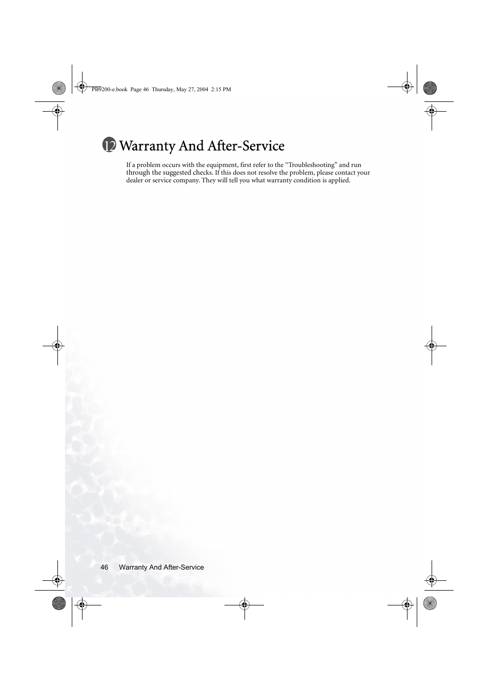 Warranty and after-service | BenQ PB9200 User Manual | Page 52 / 53