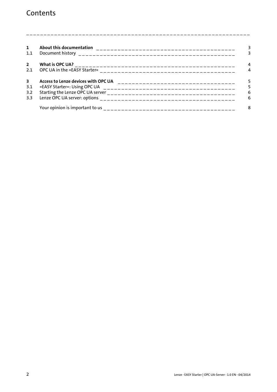 Lenze ASY Starter Lenze OPC UA-Server User Manual | Page 2 / 9