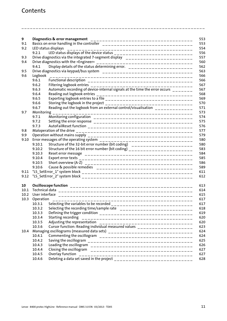 Lenze 8400 User Manual | Page 11 / 1494