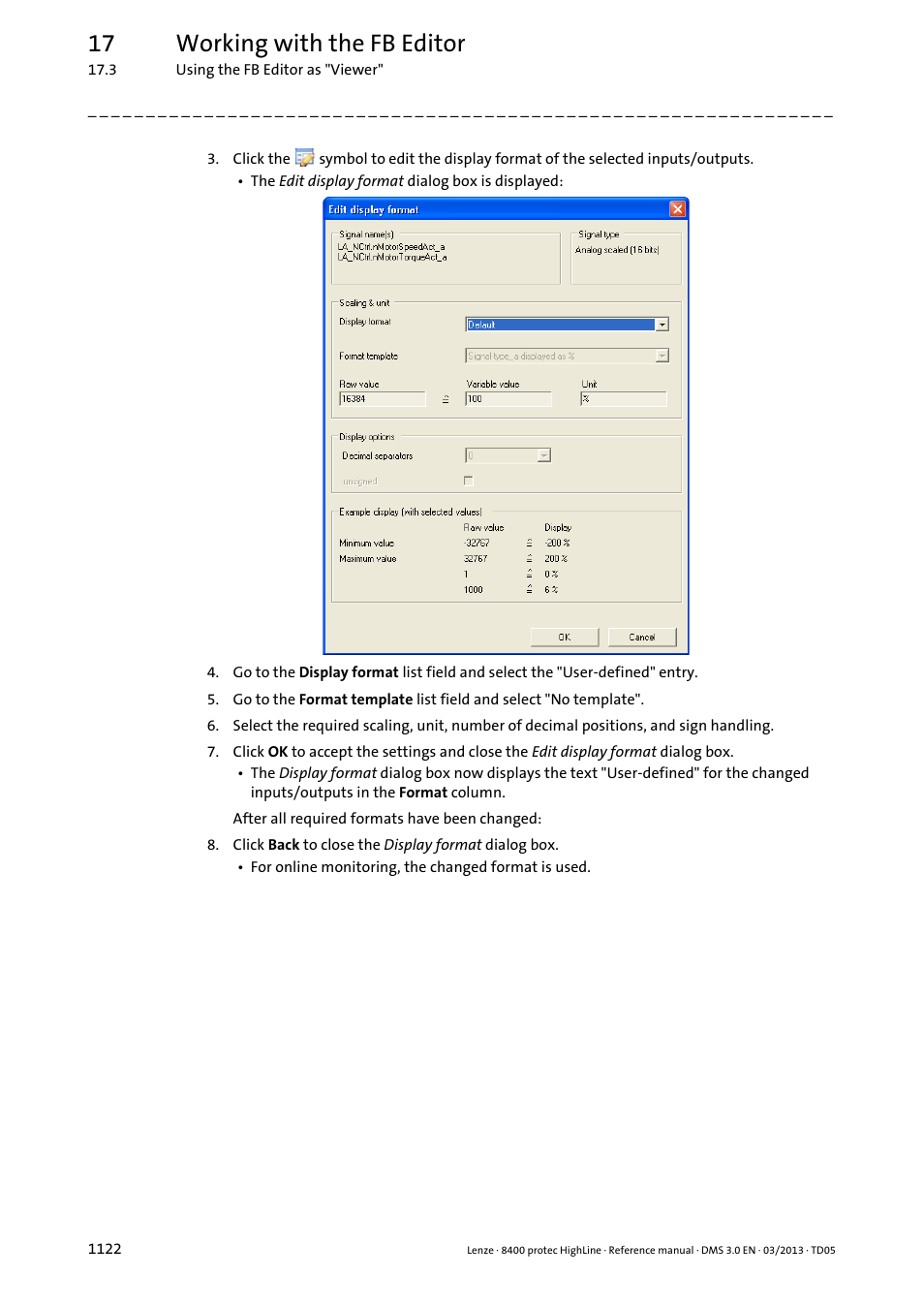 17 working with the fb editor | Lenze 8400 User Manual | Page 1122 / 1494