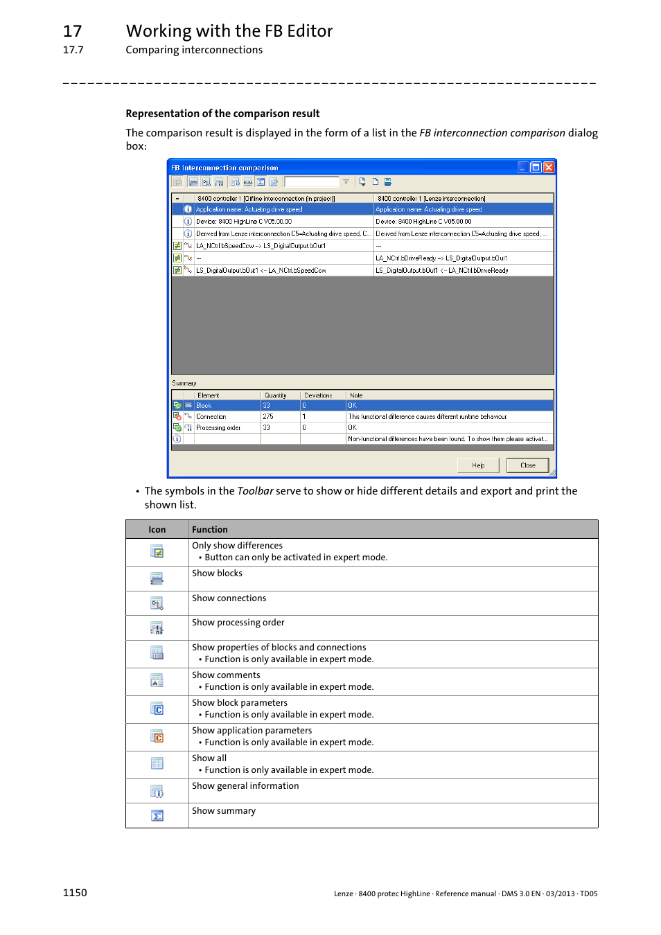 17 working with the fb editor | Lenze 8400 User Manual | Page 1150 / 1494