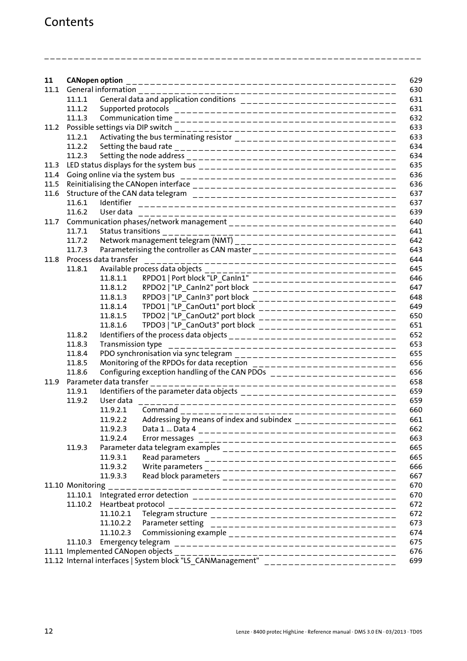 Lenze 8400 User Manual | Page 12 / 1494