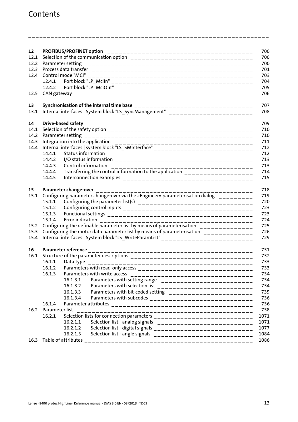 Lenze 8400 User Manual | Page 13 / 1494