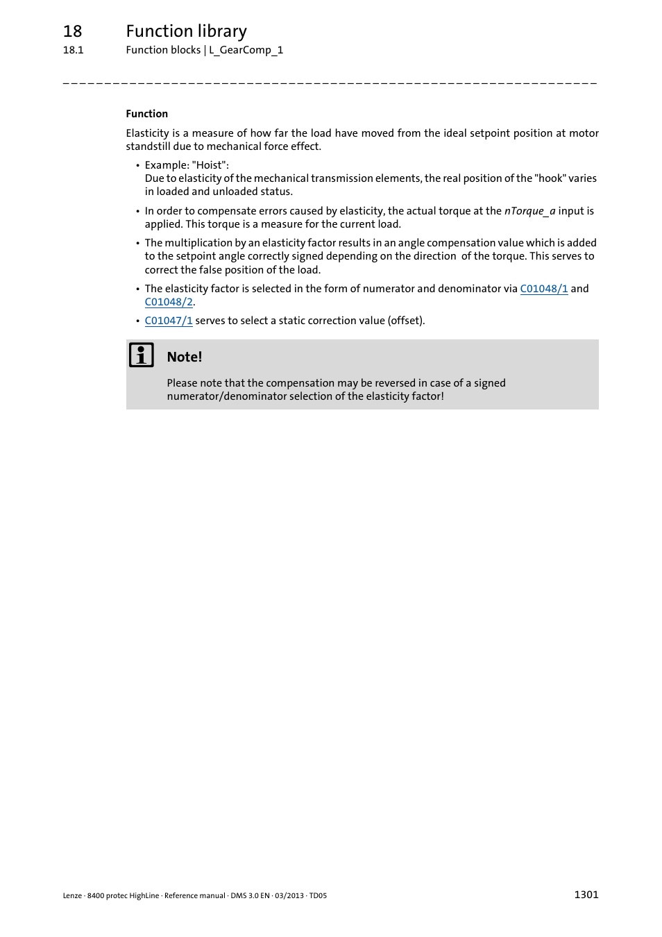 18 function library | Lenze 8400 User Manual | Page 1301 / 1494