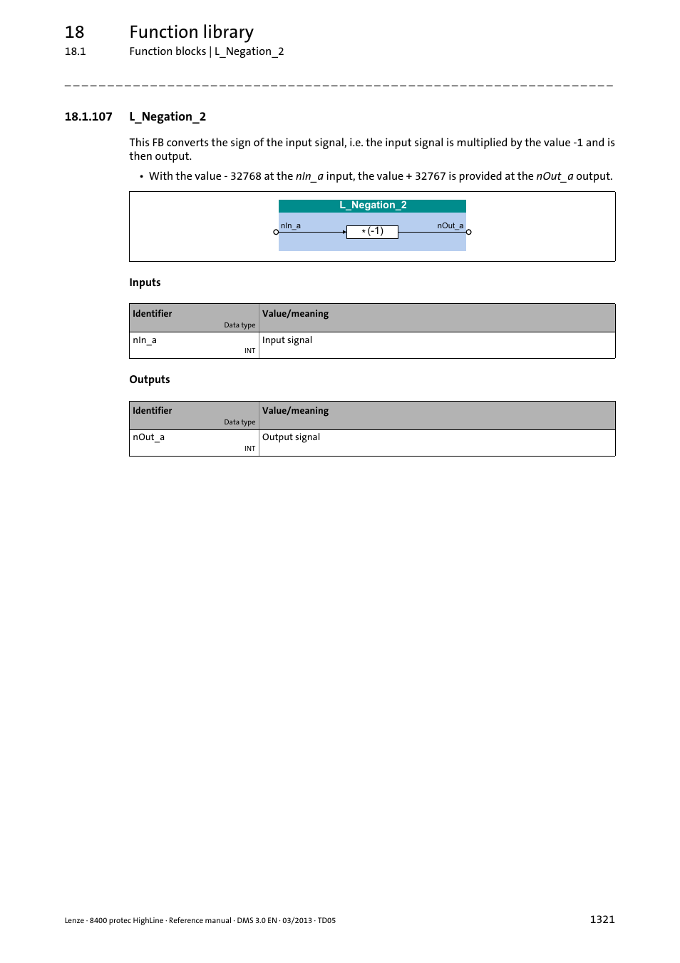 107 l_negation_2, 107 l_negation_2 1, L_negation_2 | 18 function library | Lenze 8400 User Manual | Page 1321 / 1494