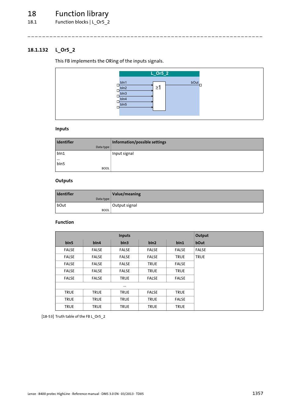 132 l_or5_2, 132 l_or5_2 7, L_or5_2 | 18 function library | Lenze 8400 User Manual | Page 1357 / 1494