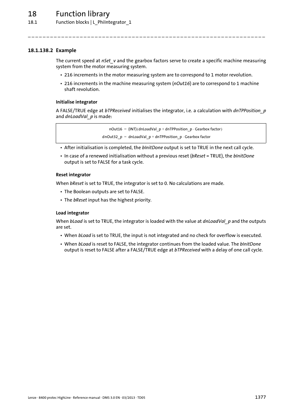 2 example, 2 example 7, 18 function library | Lenze 8400 User Manual | Page 1377 / 1494