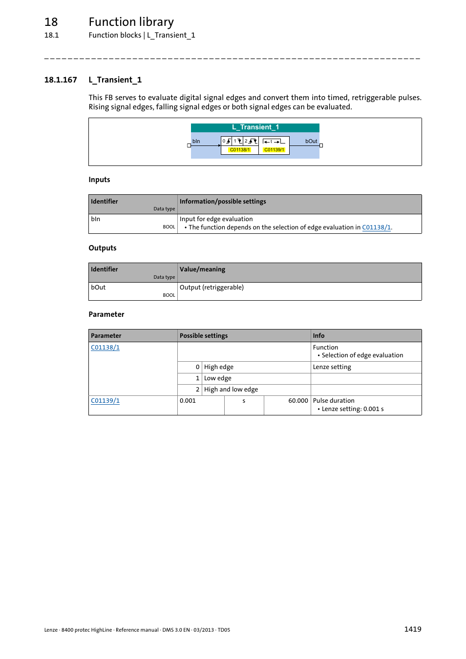 167 l_transient_1, 167 l_transient_1 9, L_transient_1 | 18 function library | Lenze 8400 User Manual | Page 1419 / 1494