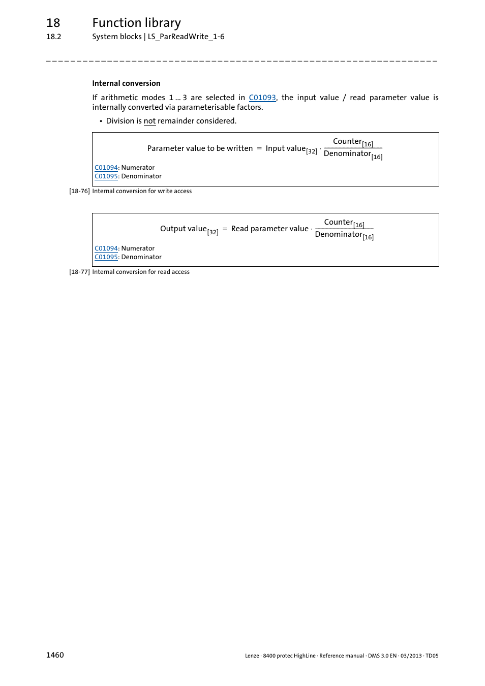 18 function library | Lenze 8400 User Manual | Page 1460 / 1494