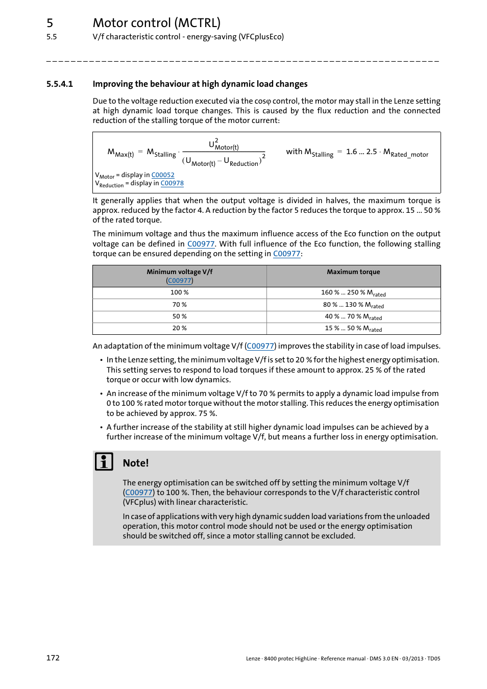 5motor control (mctrl) | Lenze 8400 User Manual | Page 172 / 1494