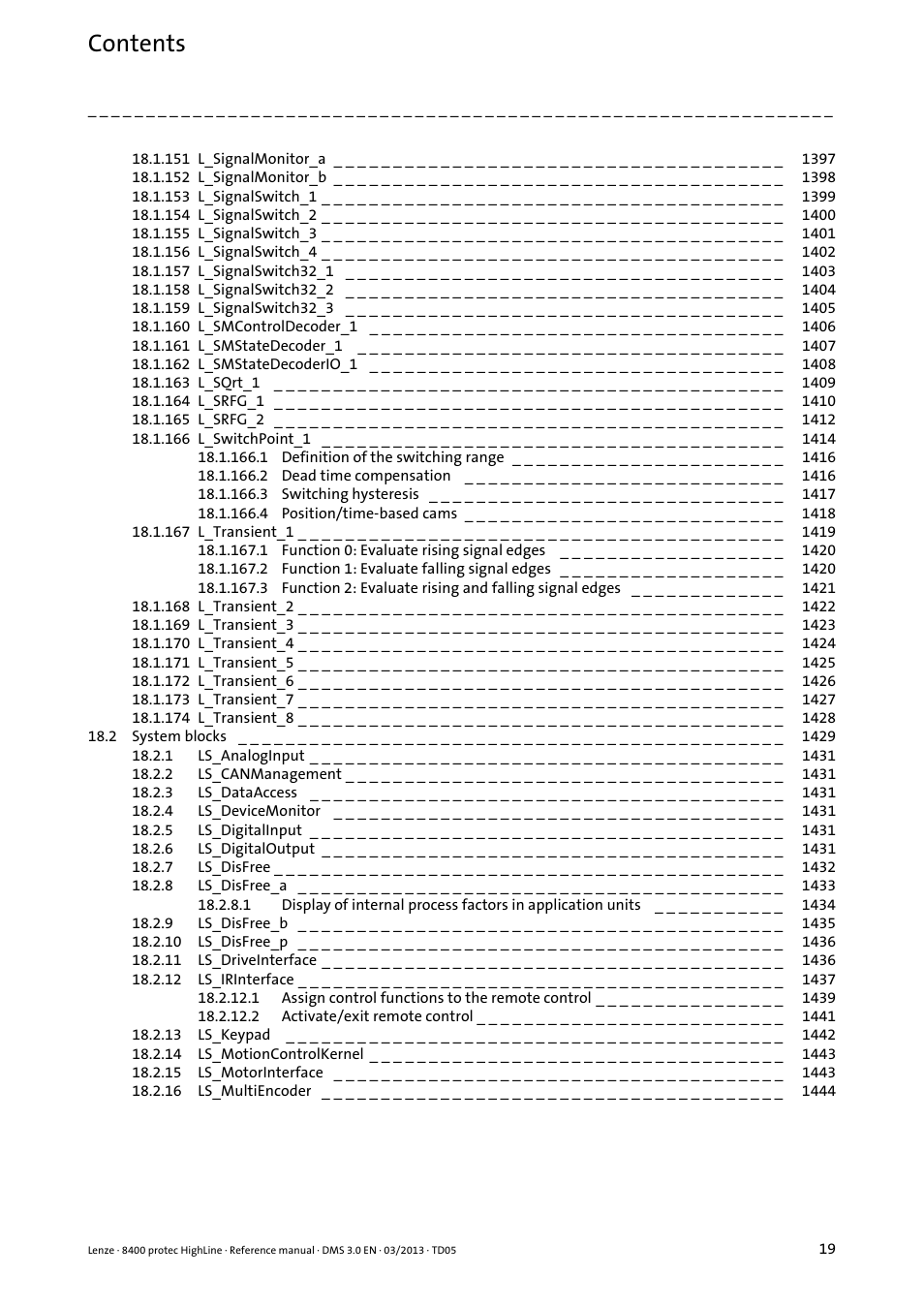 Lenze 8400 User Manual | Page 19 / 1494