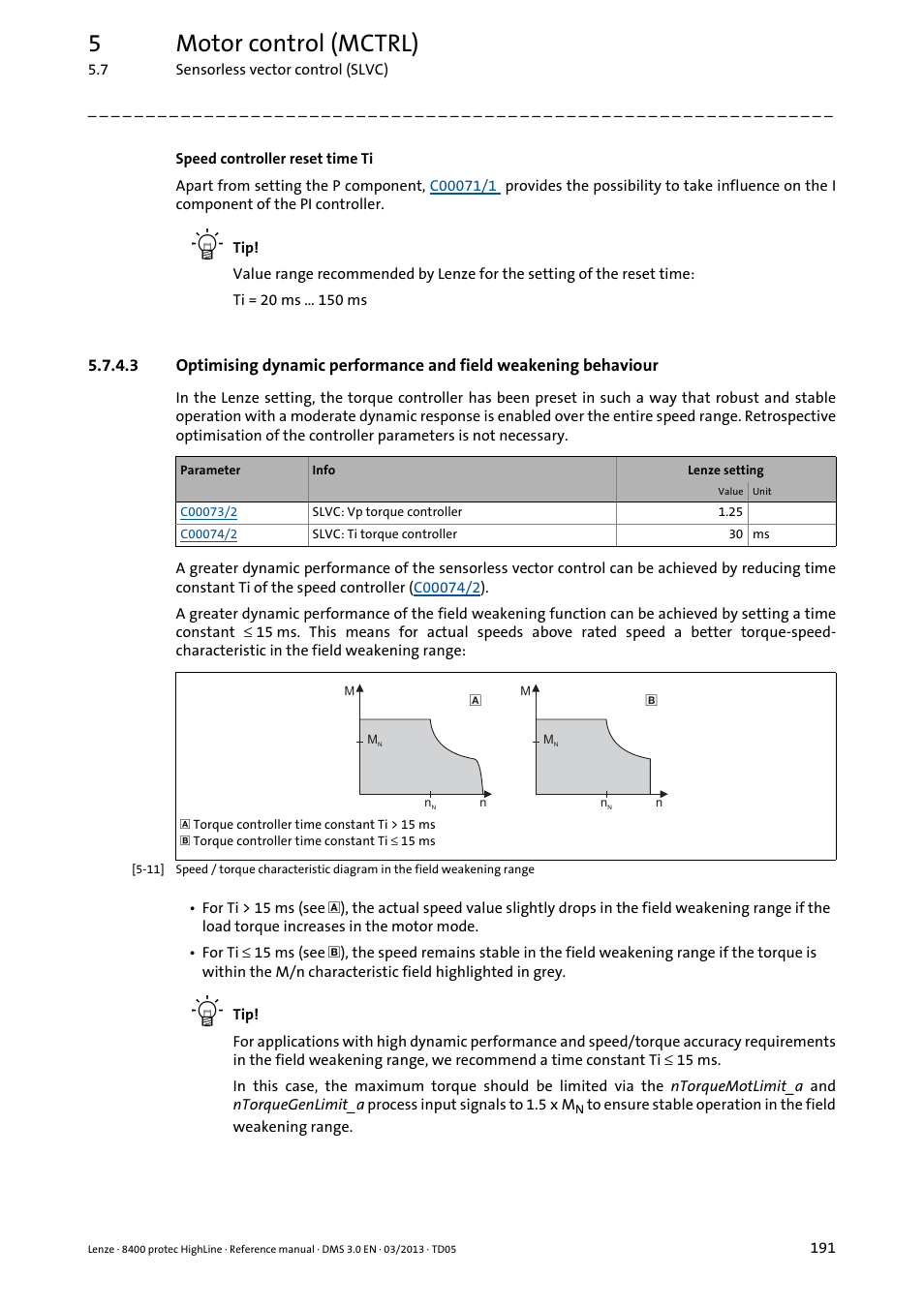 5motor control (mctrl) | Lenze 8400 User Manual | Page 191 / 1494
