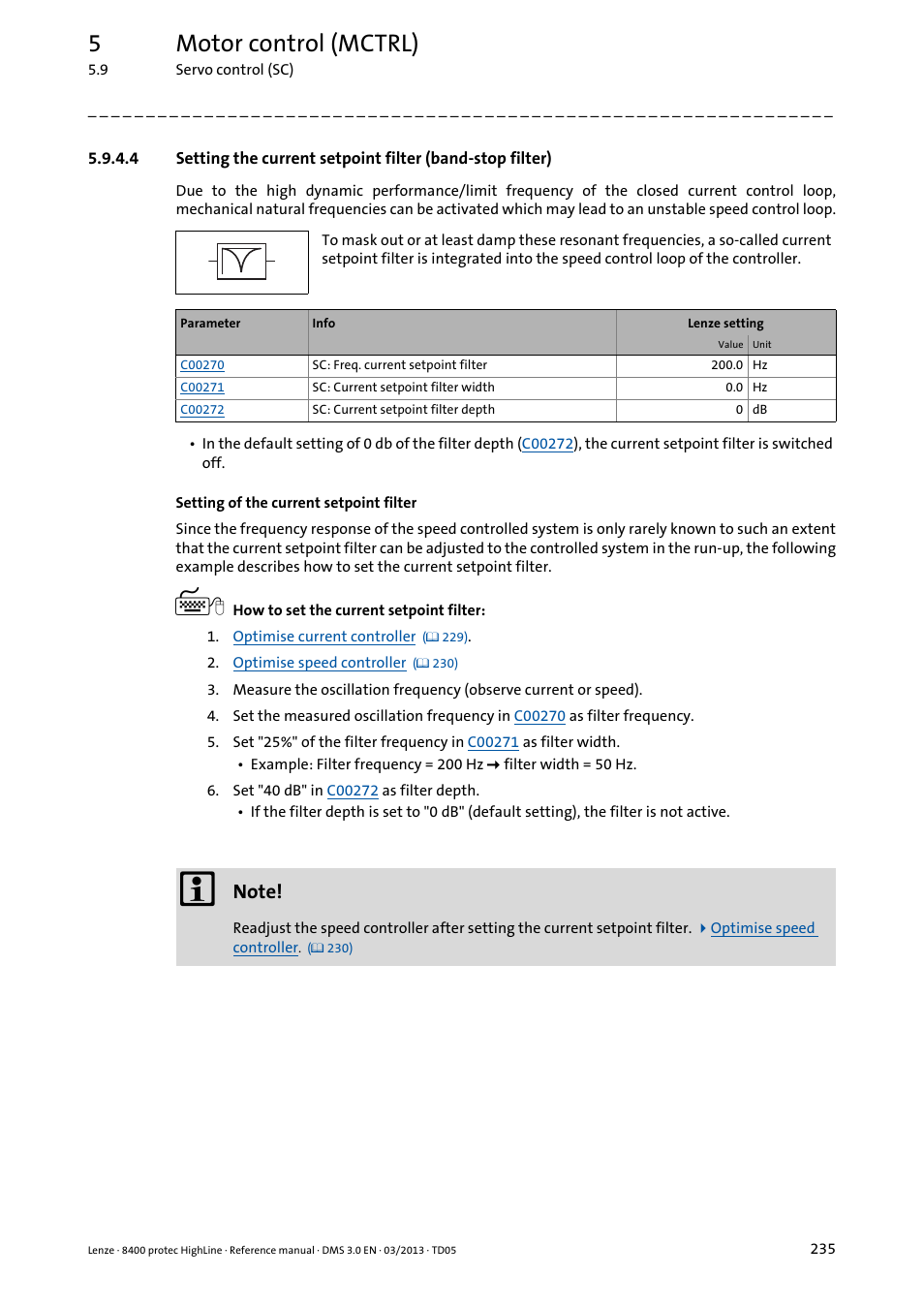 5motor control (mctrl) | Lenze 8400 User Manual | Page 235 / 1494