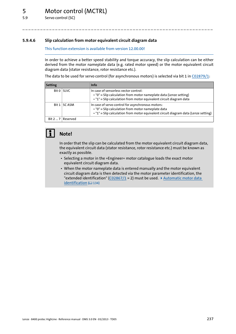 5motor control (mctrl) | Lenze 8400 User Manual | Page 237 / 1494