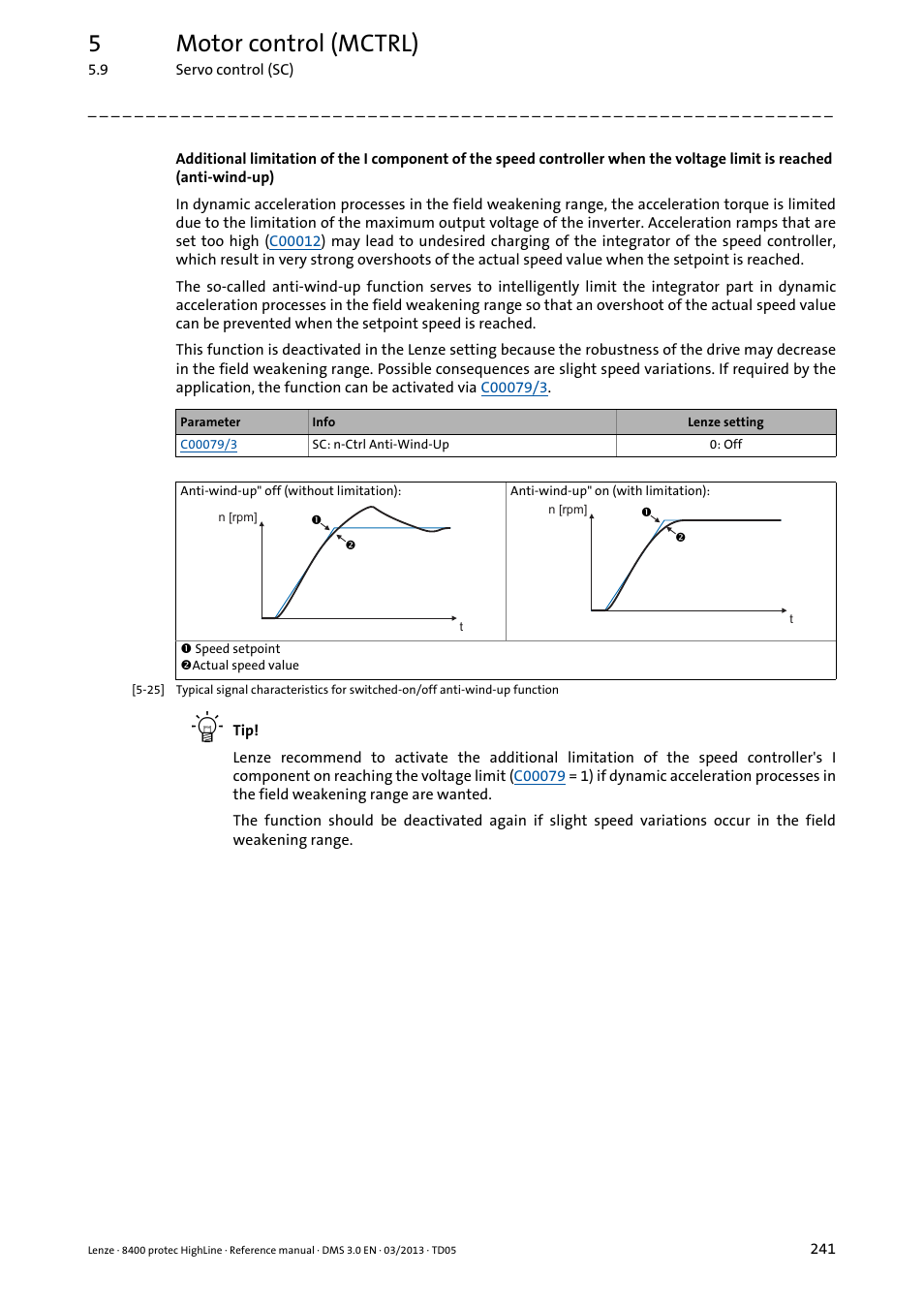 5motor control (mctrl) | Lenze 8400 User Manual | Page 241 / 1494