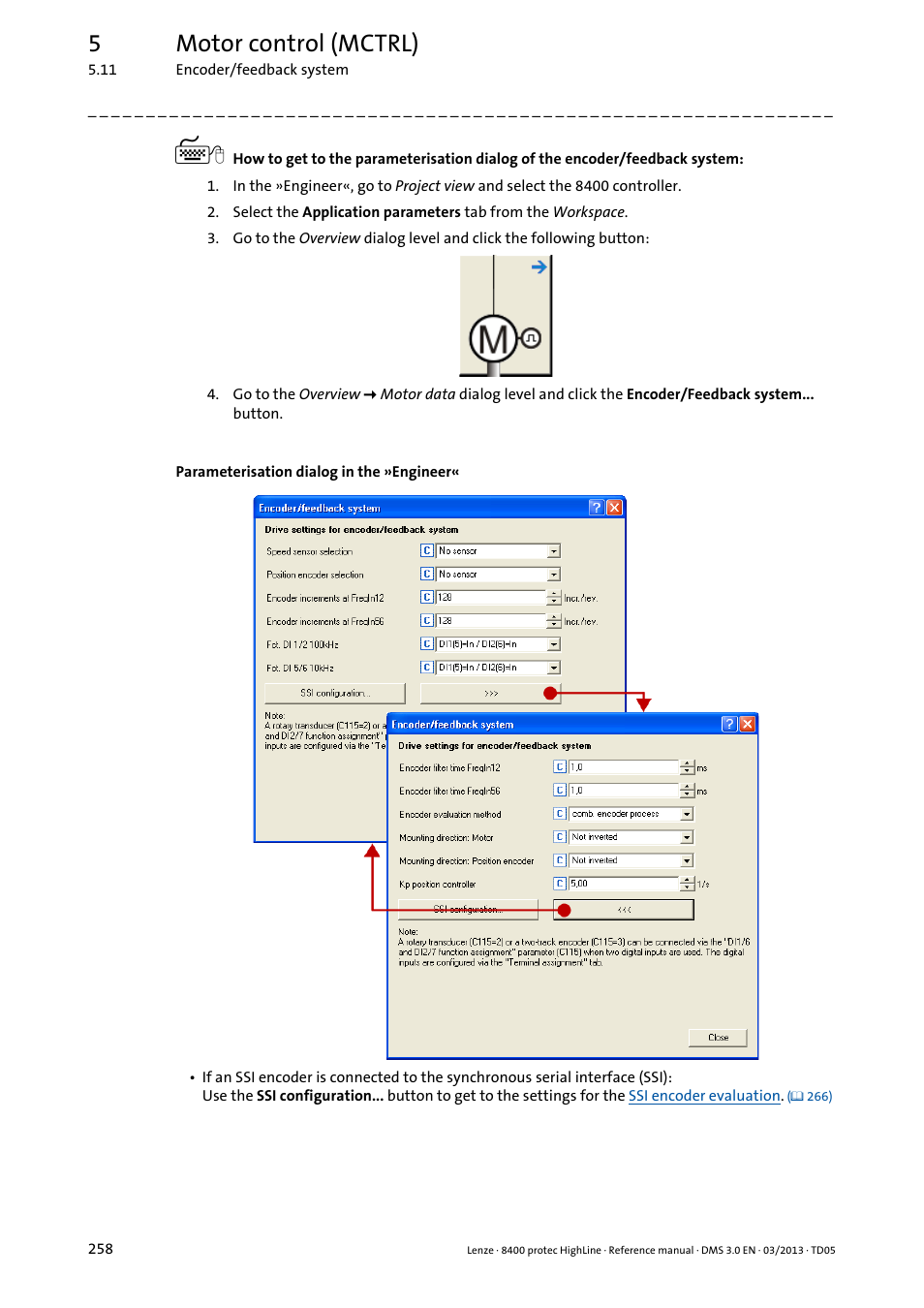 5motor control (mctrl) | Lenze 8400 User Manual | Page 258 / 1494