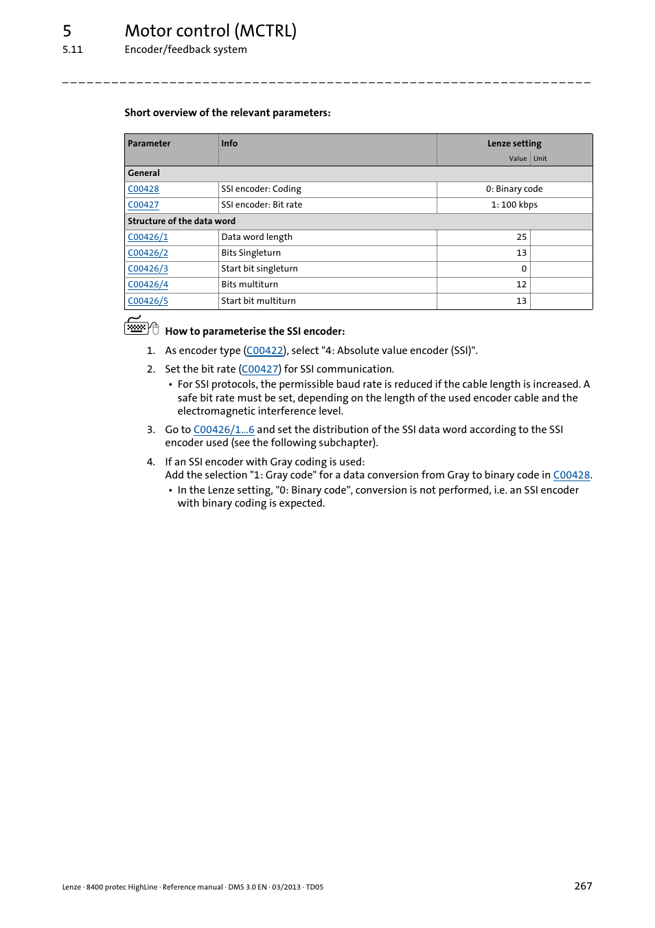 5motor control (mctrl) | Lenze 8400 User Manual | Page 267 / 1494