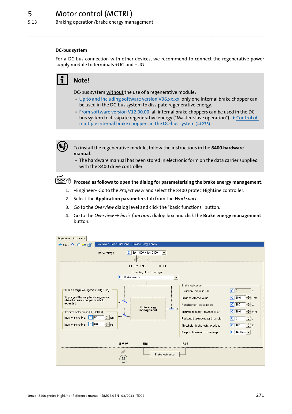 5motor control (mctrl) | Lenze 8400 User Manual | Page 271 / 1494