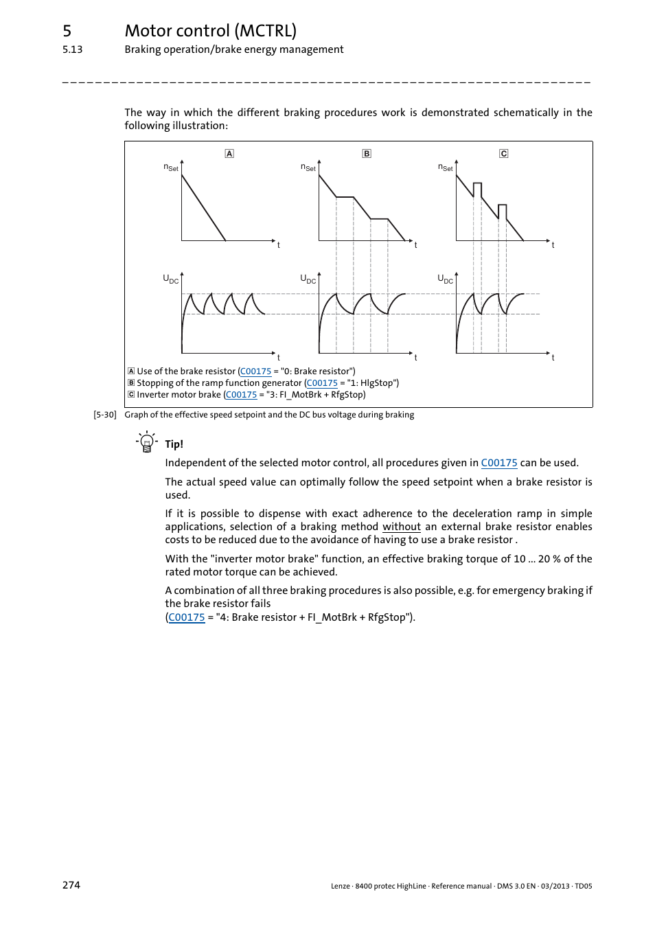 5motor control (mctrl) | Lenze 8400 User Manual | Page 274 / 1494