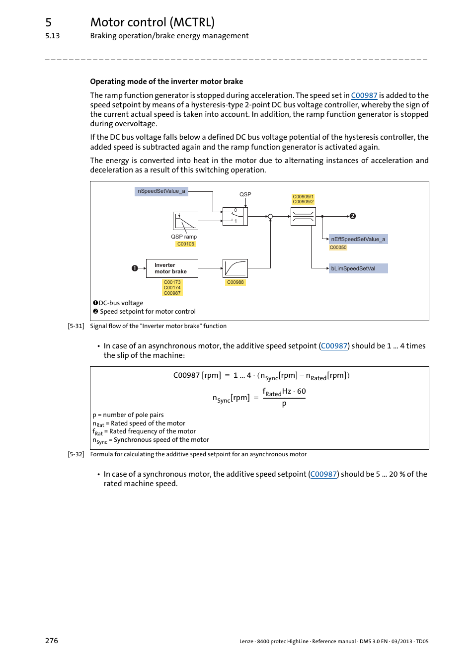 5motor control (mctrl) | Lenze 8400 User Manual | Page 276 / 1494