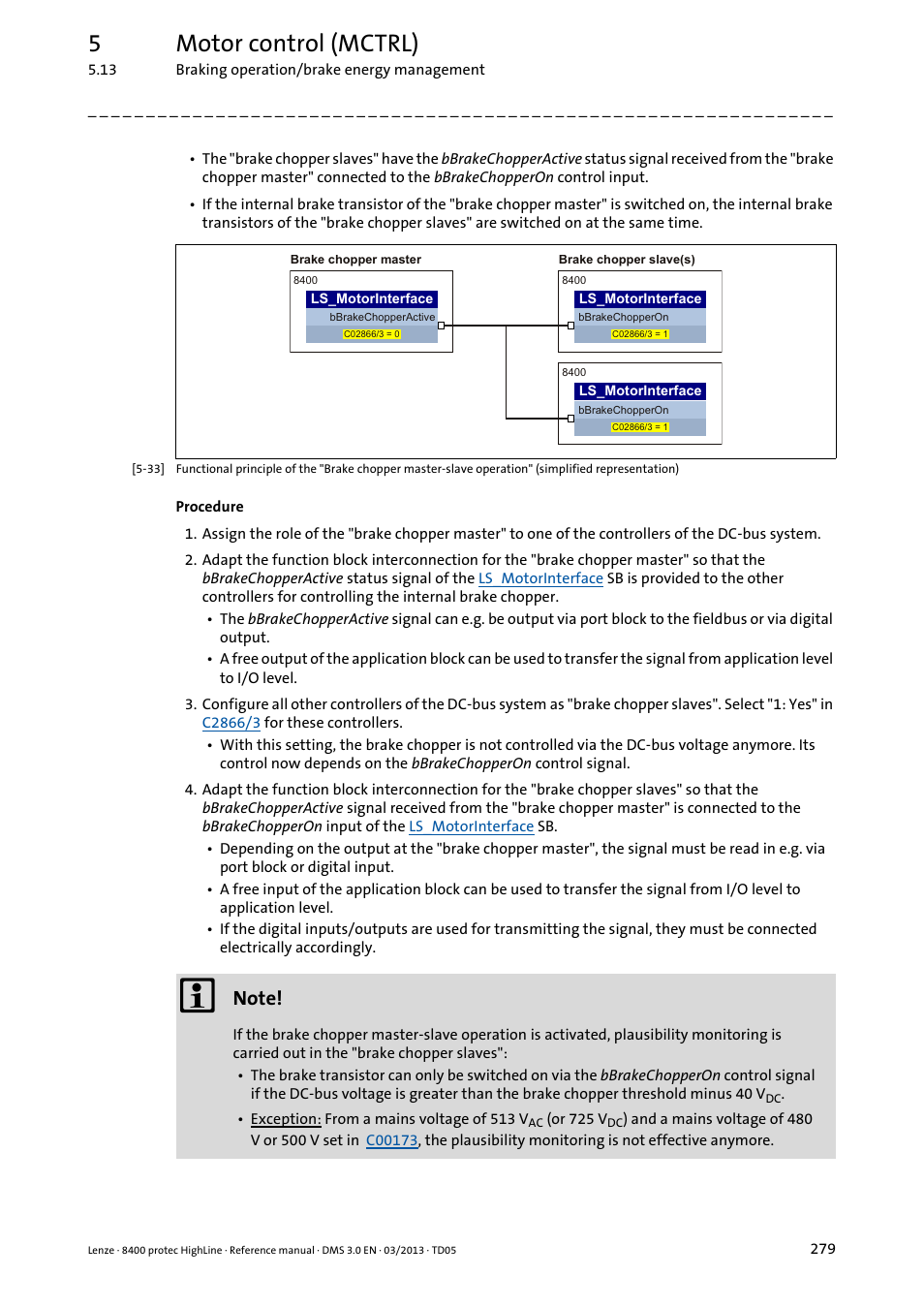 5motor control (mctrl) | Lenze 8400 User Manual | Page 279 / 1494