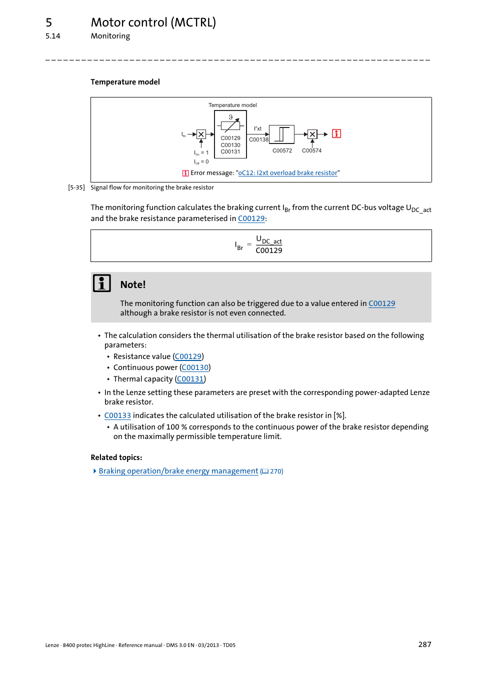 5motor control (mctrl) | Lenze 8400 User Manual | Page 287 / 1494