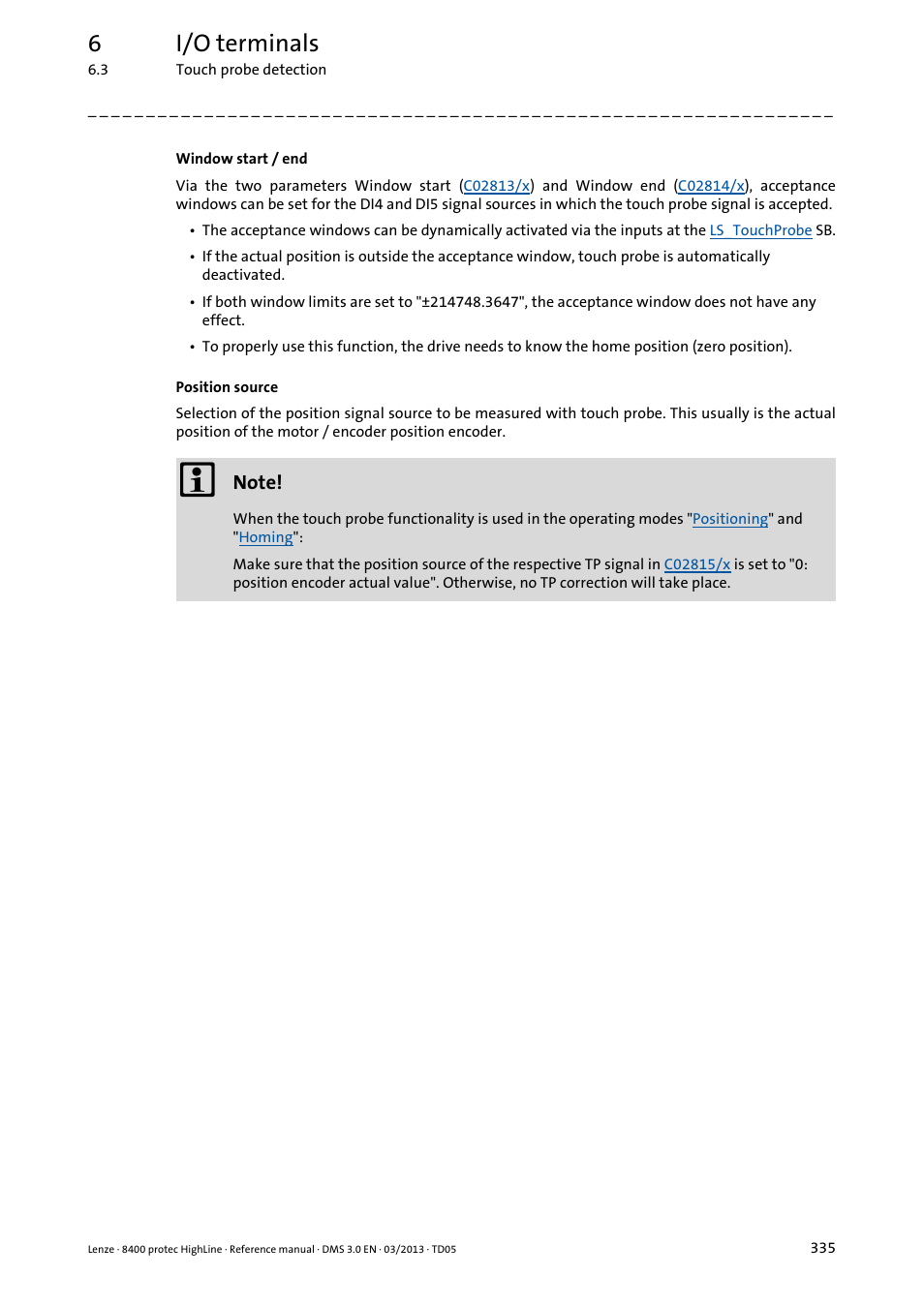 6i/o terminals | Lenze 8400 User Manual | Page 335 / 1494