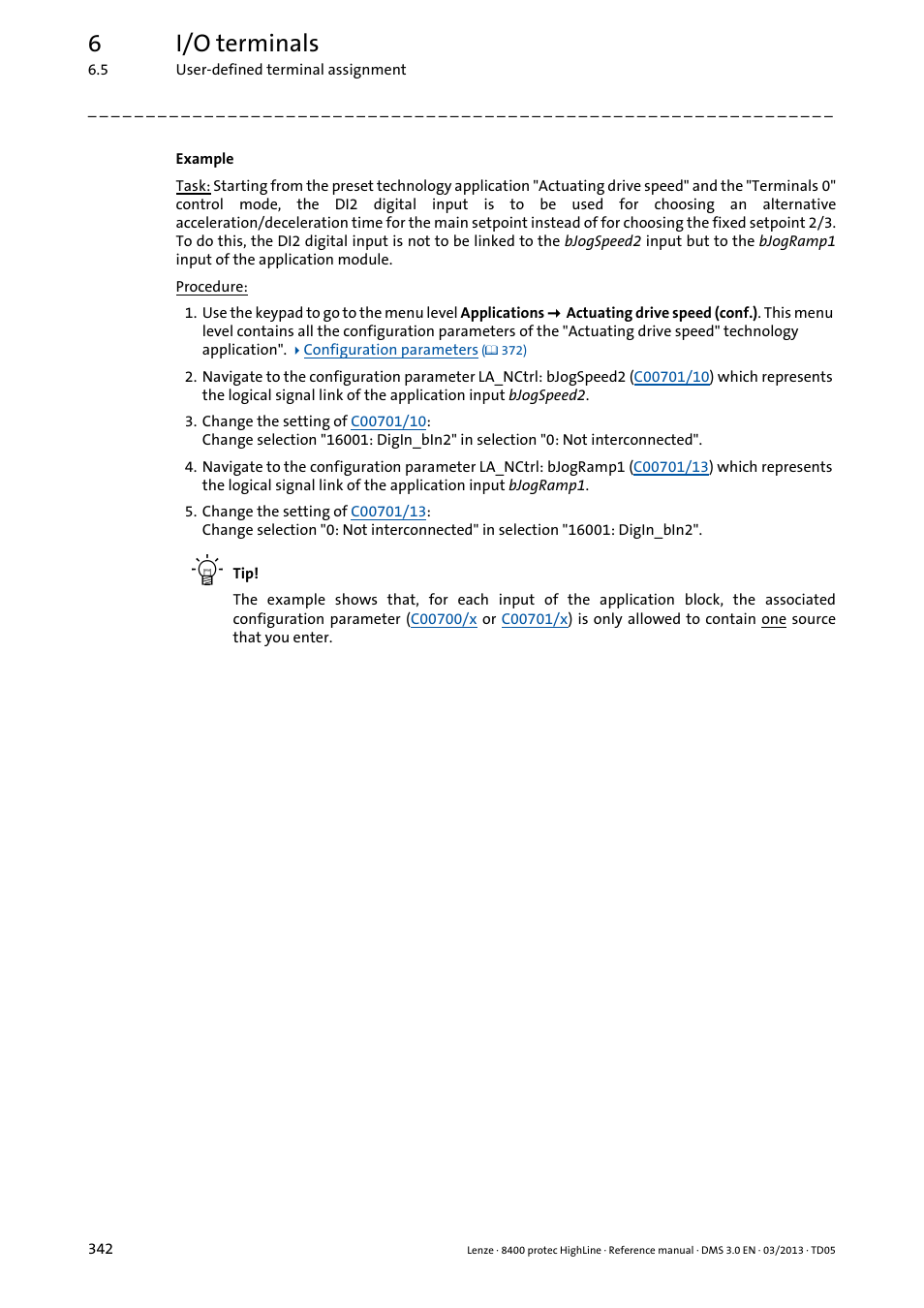 6i/o terminals | Lenze 8400 User Manual | Page 342 / 1494