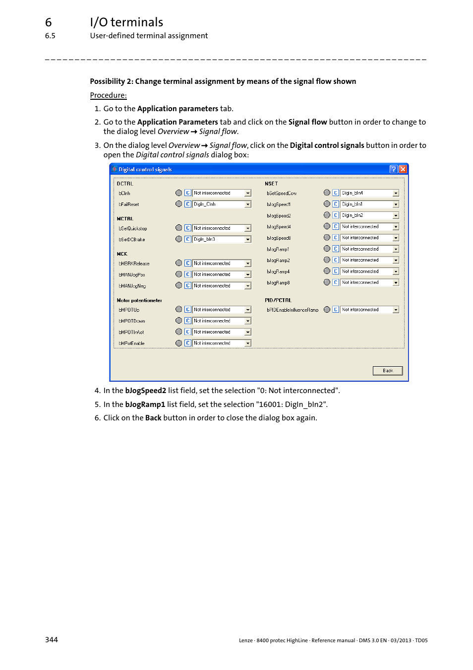 6i/o terminals | Lenze 8400 User Manual | Page 344 / 1494