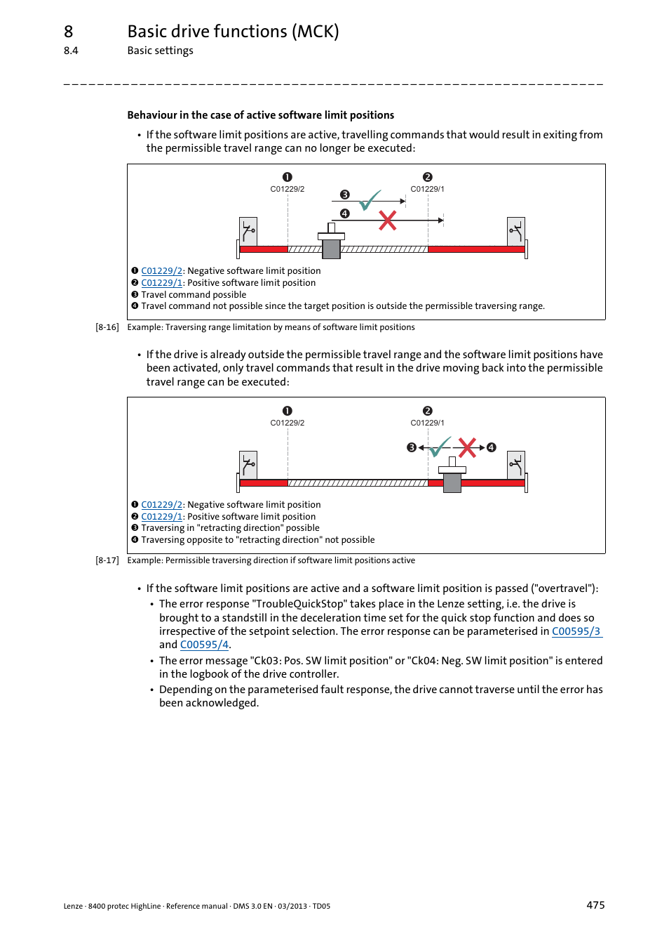 8basic drive functions (mck) | Lenze 8400 User Manual | Page 475 / 1494