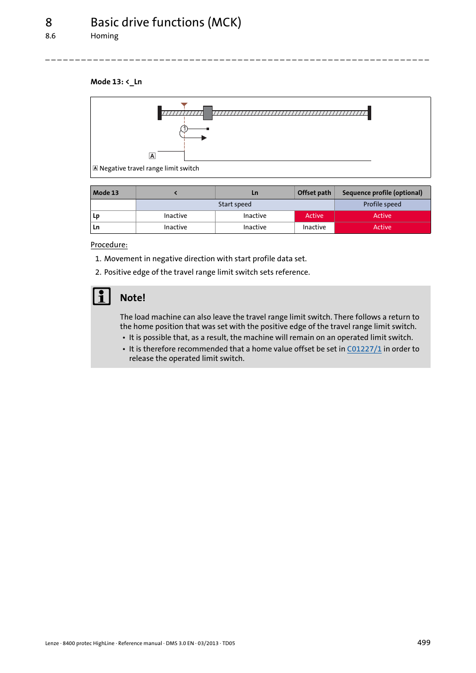 8basic drive functions (mck) | Lenze 8400 User Manual | Page 499 / 1494