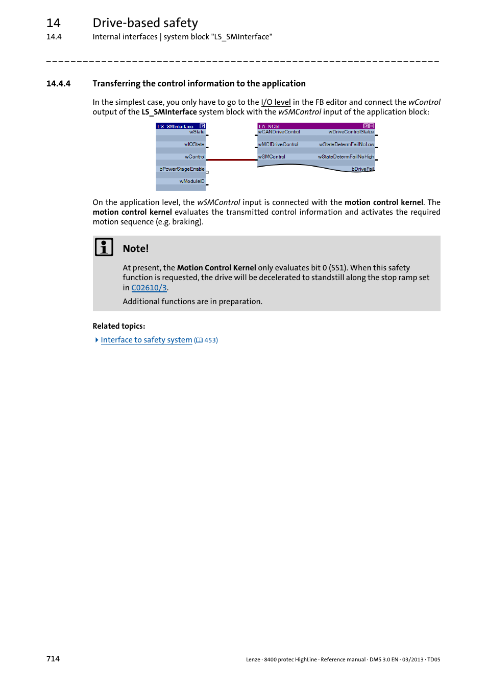 14 drive-based safety | Lenze 8400 User Manual | Page 714 / 1494