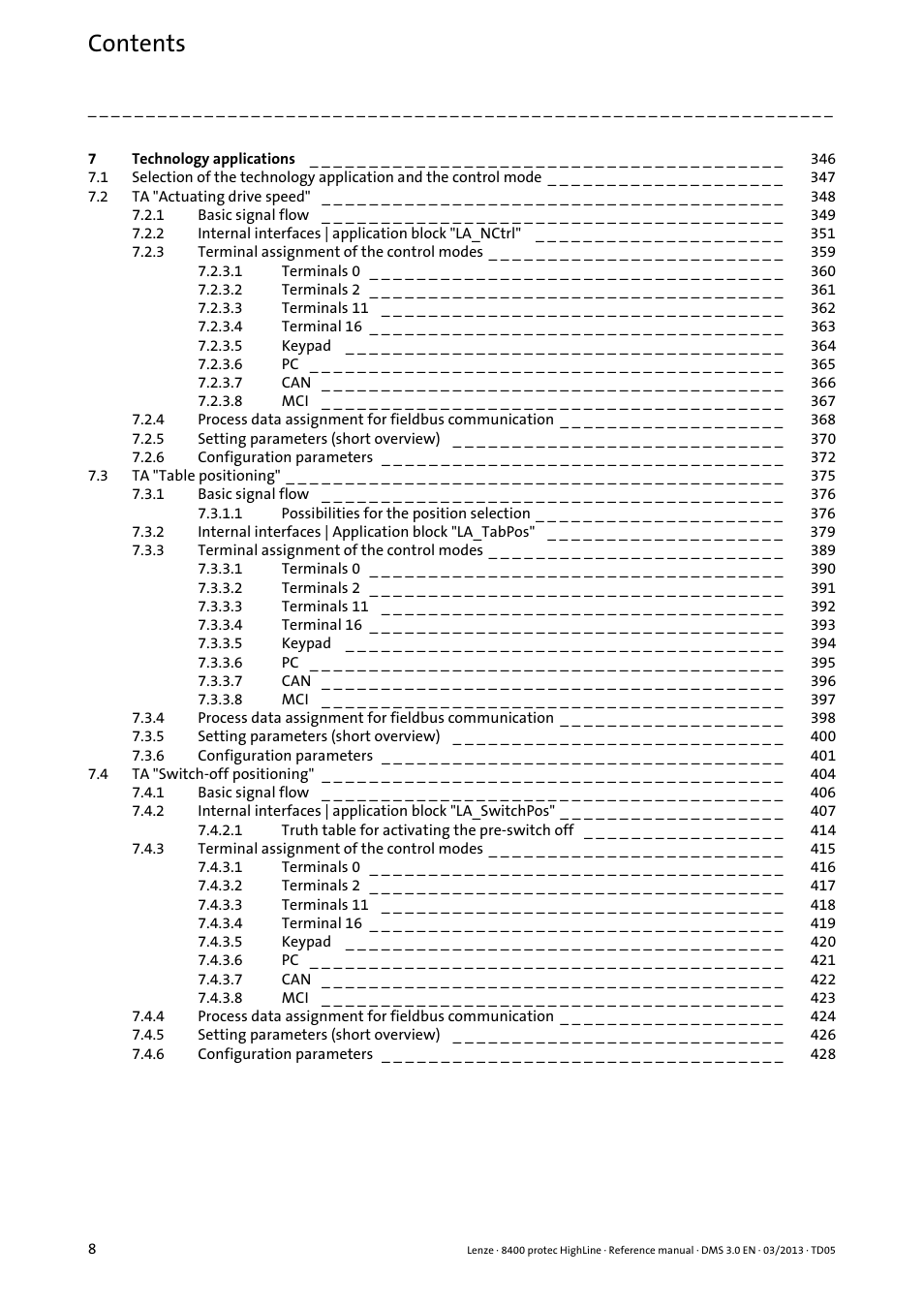 Lenze 8400 User Manual | Page 8 / 1494