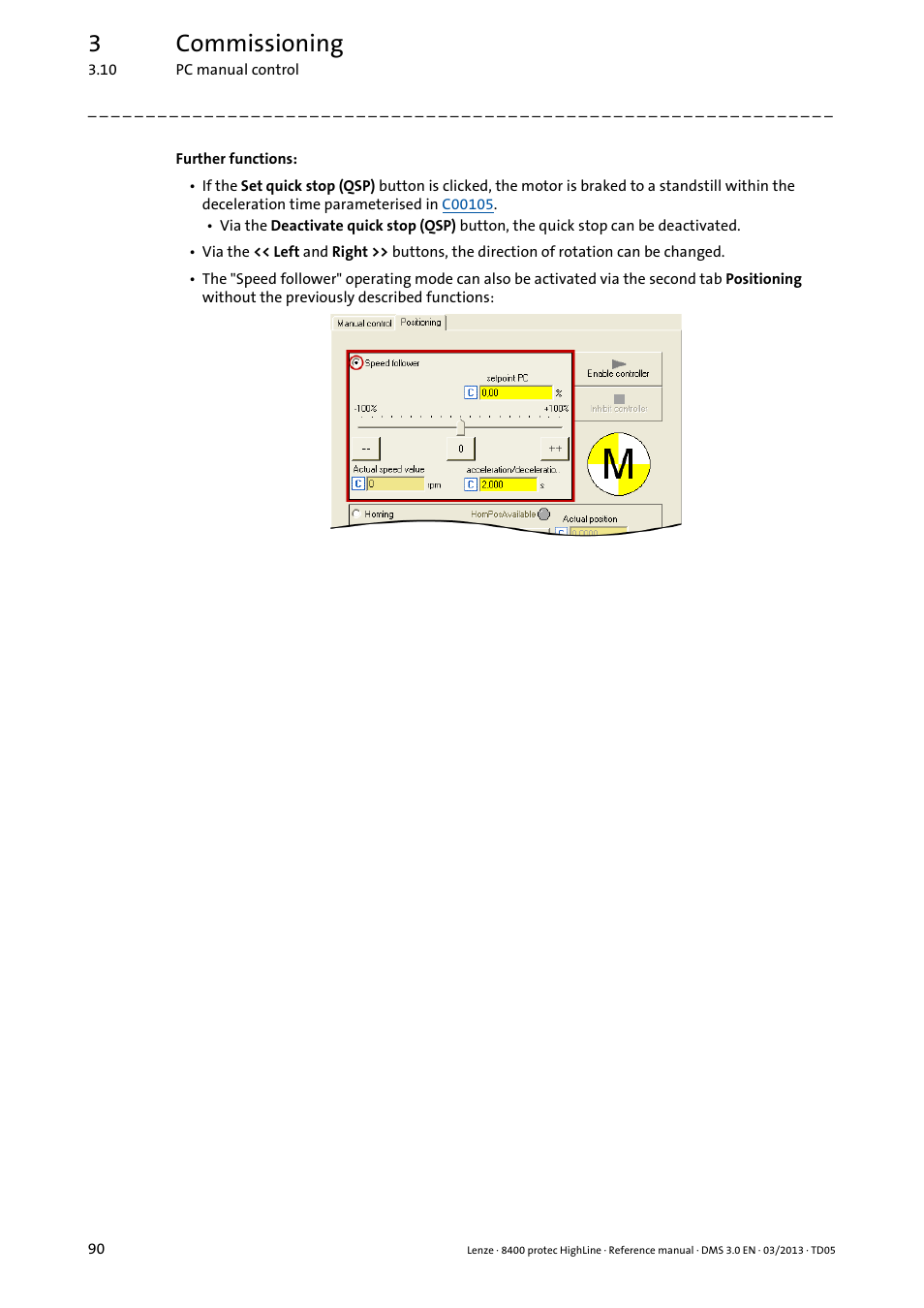 3commissioning | Lenze 8400 User Manual | Page 90 / 1494