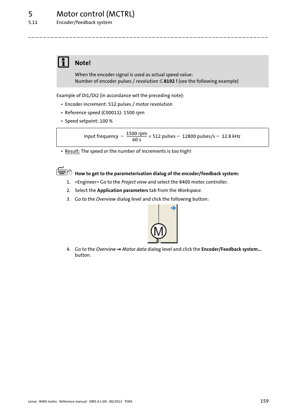 5motor control (mctrl) | Lenze 8400 motec User Manual | Page 159 / 518