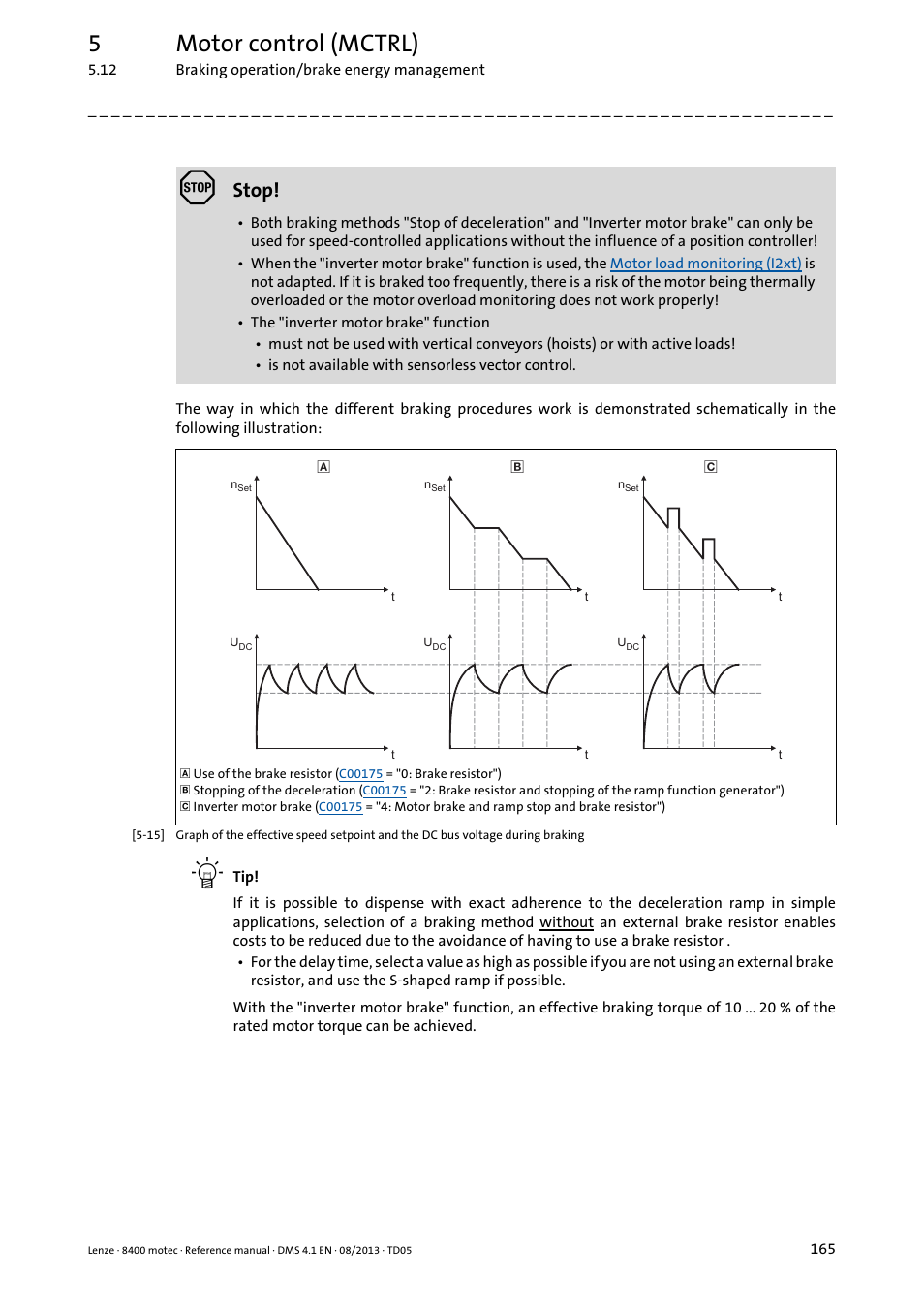 5motor control (mctrl) | Lenze 8400 motec User Manual | Page 165 / 518