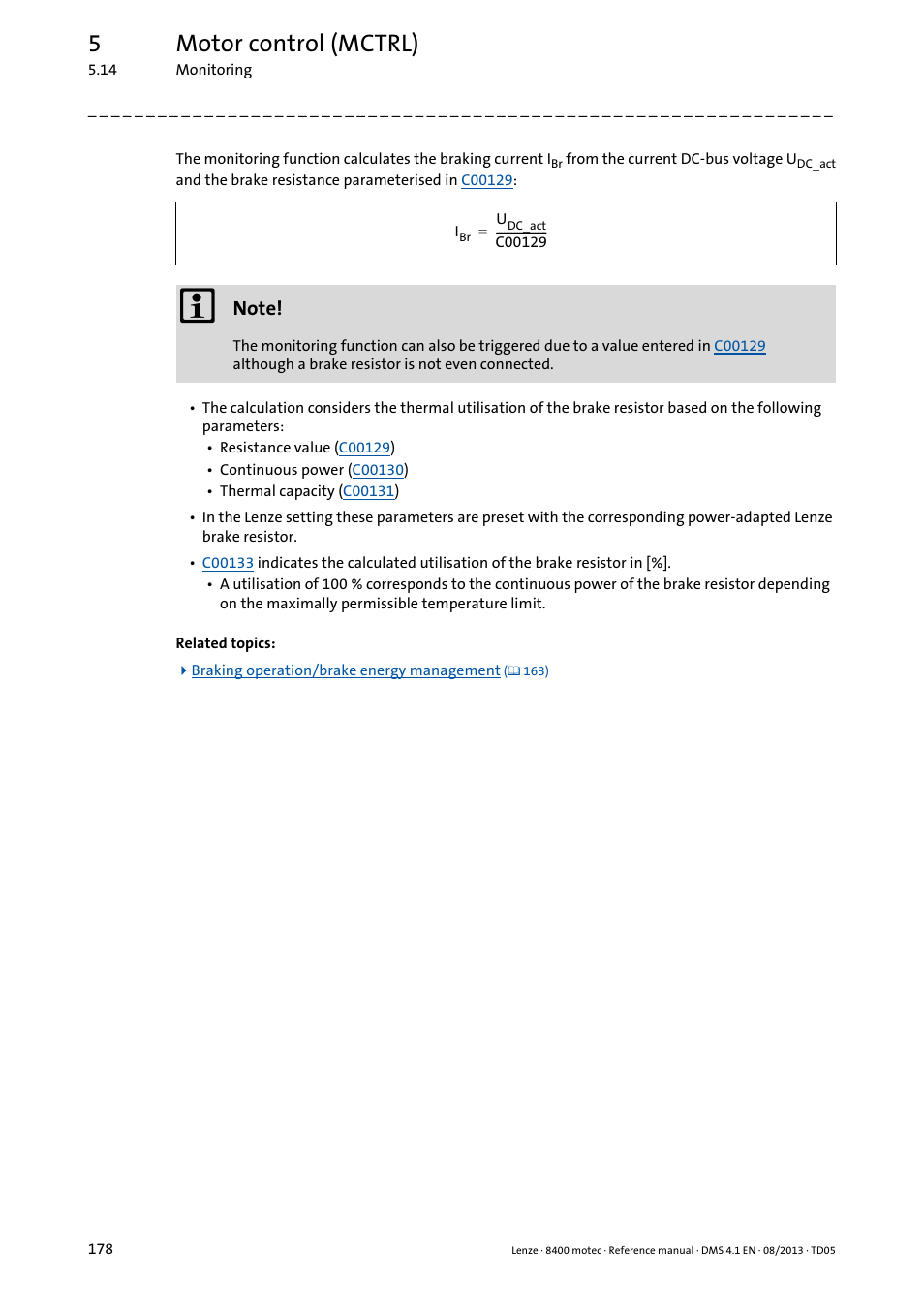 5motor control (mctrl) | Lenze 8400 motec User Manual | Page 178 / 518