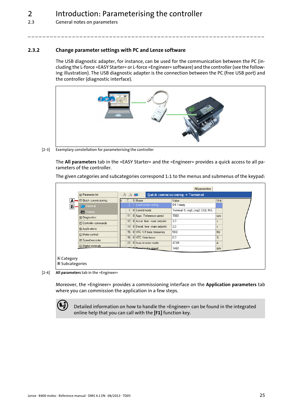 2introduction: parameterising the controller | Lenze 8400 motec User Manual | Page 25 / 518