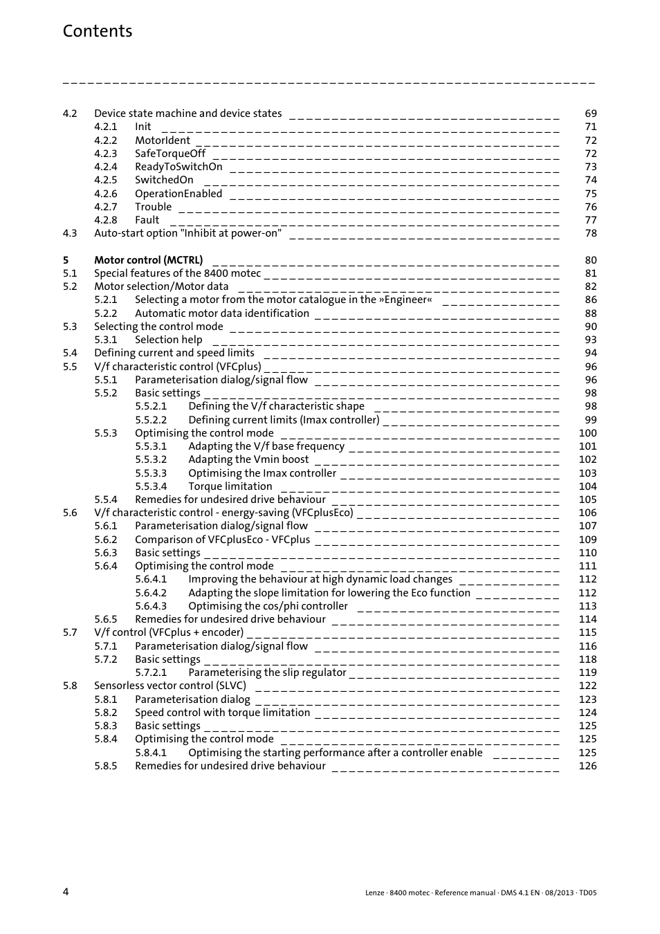 Lenze 8400 motec User Manual | Page 4 / 518