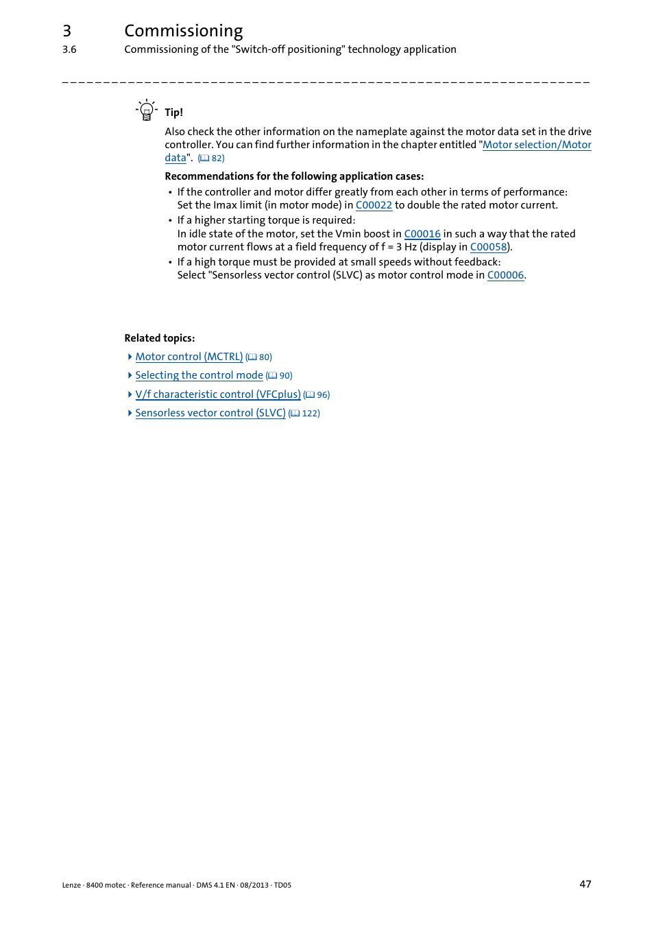 3commissioning | Lenze 8400 motec User Manual | Page 47 / 518