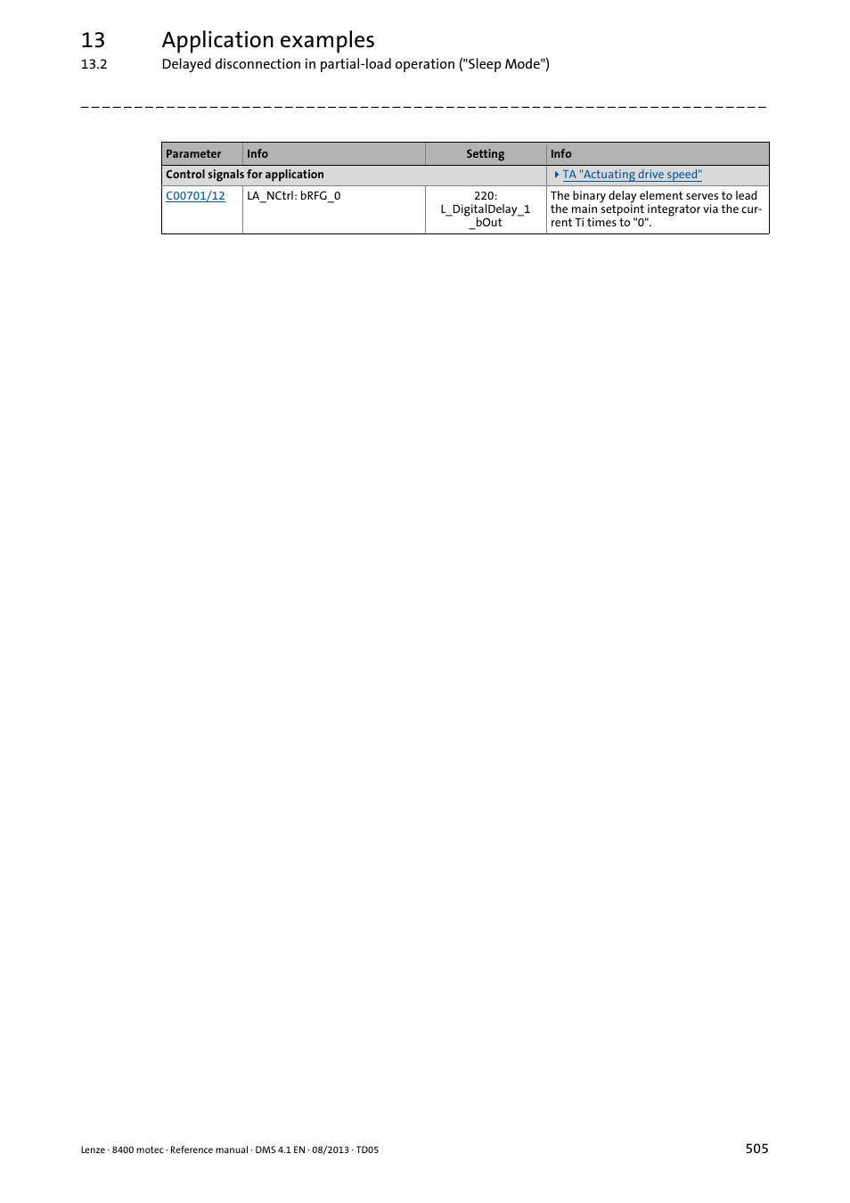 13 application examples | Lenze 8400 motec User Manual | Page 505 / 518