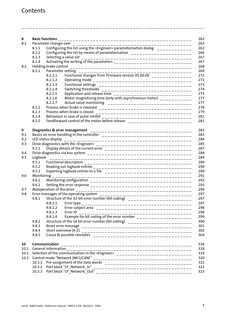 Lenze 8400 motec User Manual | Page 7 / 518