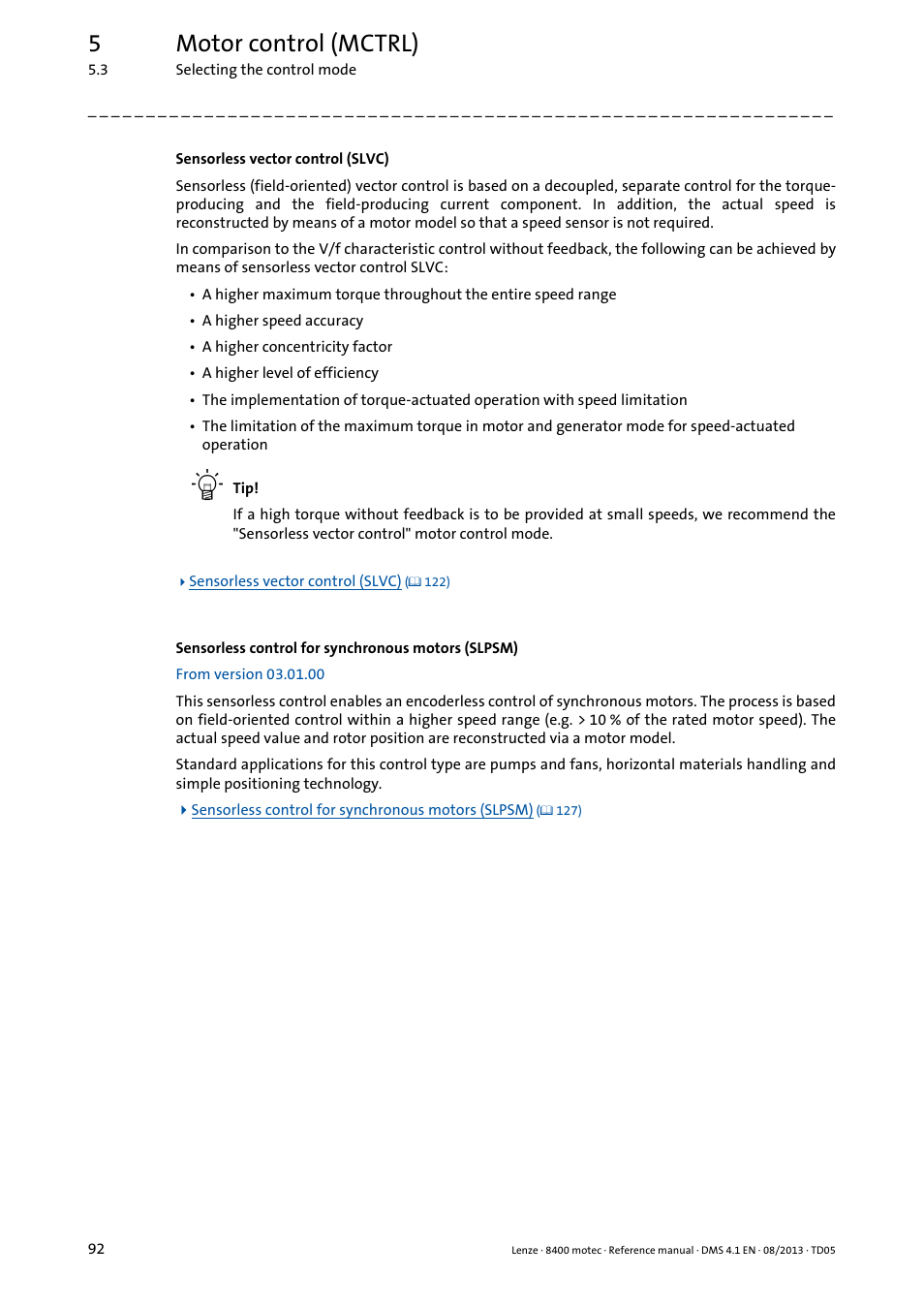 5motor control (mctrl) | Lenze 8400 motec User Manual | Page 92 / 518